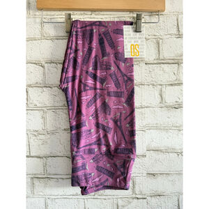 NEW Monuments OS LulaRoe Leggings Purple Small